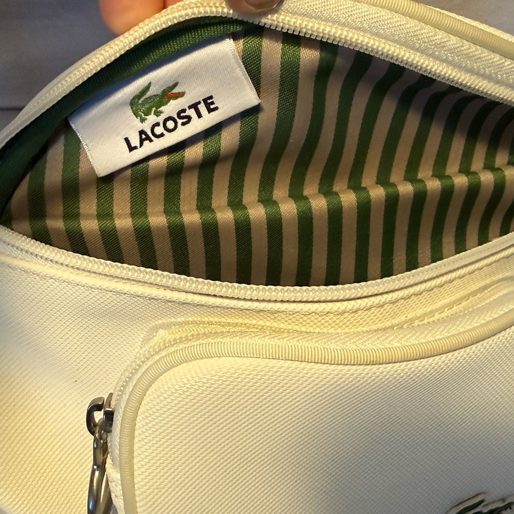 Lacoste White Belt Bag Waist Pack NWOT - Picture 4 of 5